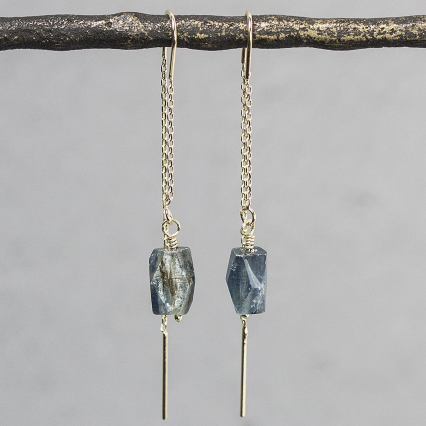 Jéh Jewels Jeh Jewels oorhangers zilver verguld met kyaniet 20227