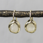 Jéh Jewels Jeh Jewels oorhangers zilver verguld met maansteen ovaal 20187