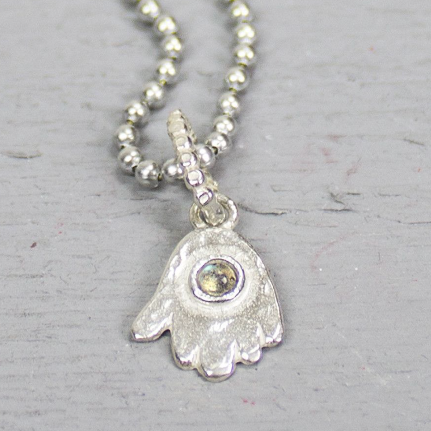 Jéh Jewels Jeh Jewels hanger zilver met handje van Fatima en labradoriet 18347