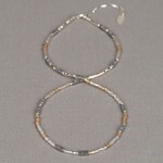 Jéh Jewels Jeh Jewels collier buisjes zilver oxy met goldfilled 21639