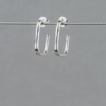 Jéh Jewels Jeh Jewels oorstekers hoepel rechthoek zilver 21416