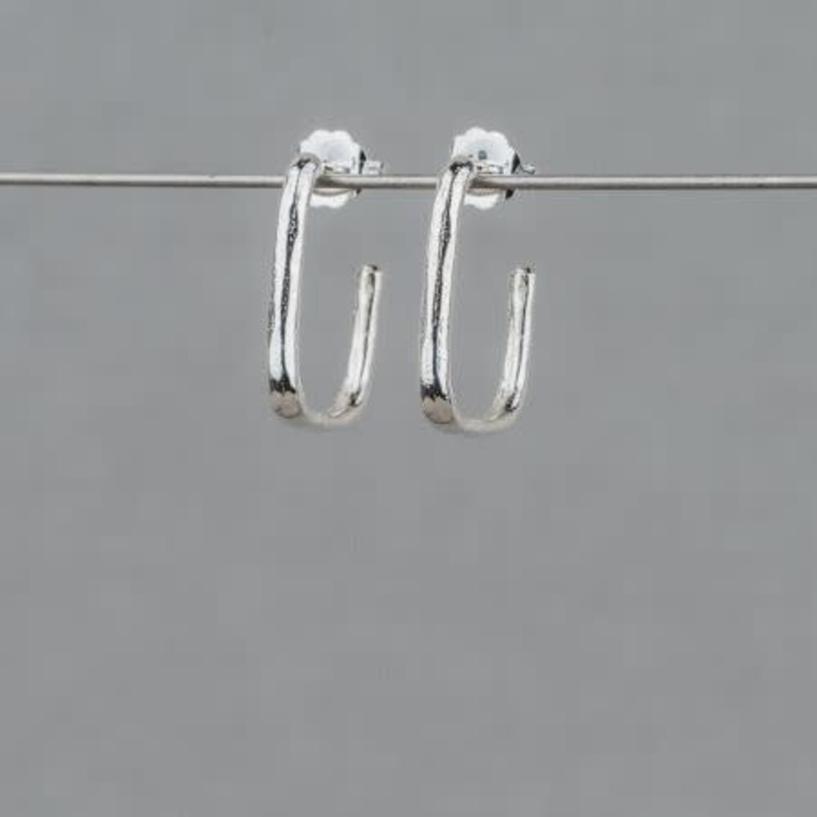 Jéh Jewels Jeh Jewels oorstekers hoepel rechthoek zilver 21416