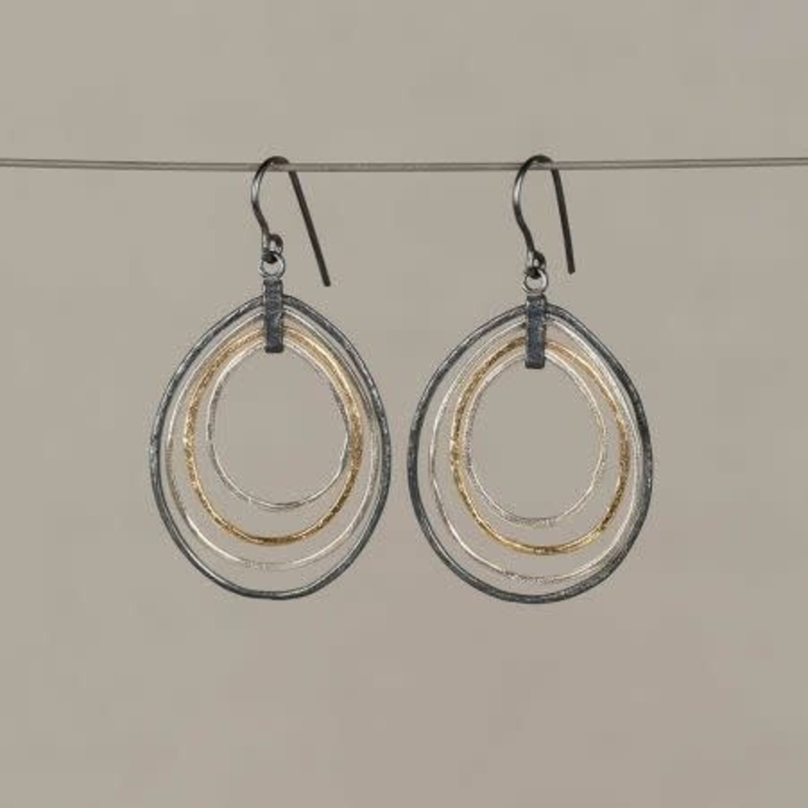 Jéh Jewels Jeh Jewels oorhangers zilver oxy verguld Drop in drop 21470