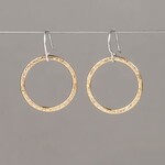Jéh Jewels Jeh Jewels oorhangers zilver en goldfilled structuur rond 21706