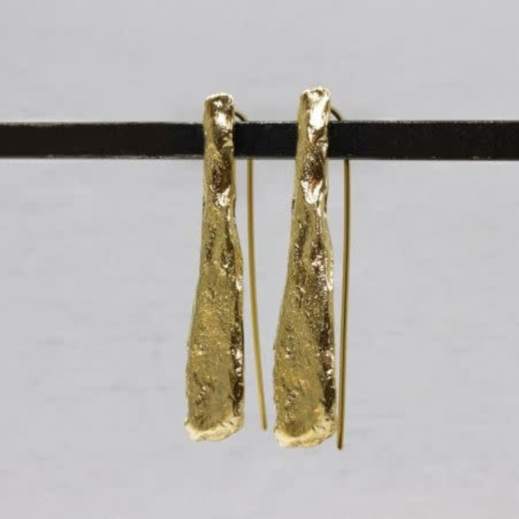 Jéh Jewels Jeh Jewels oorhangers plat lang zilver verguld 21081