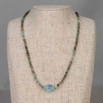 Jéh Jewels Jeh Jewels collier toermalijn en aquamarijn met goldfilled 21729