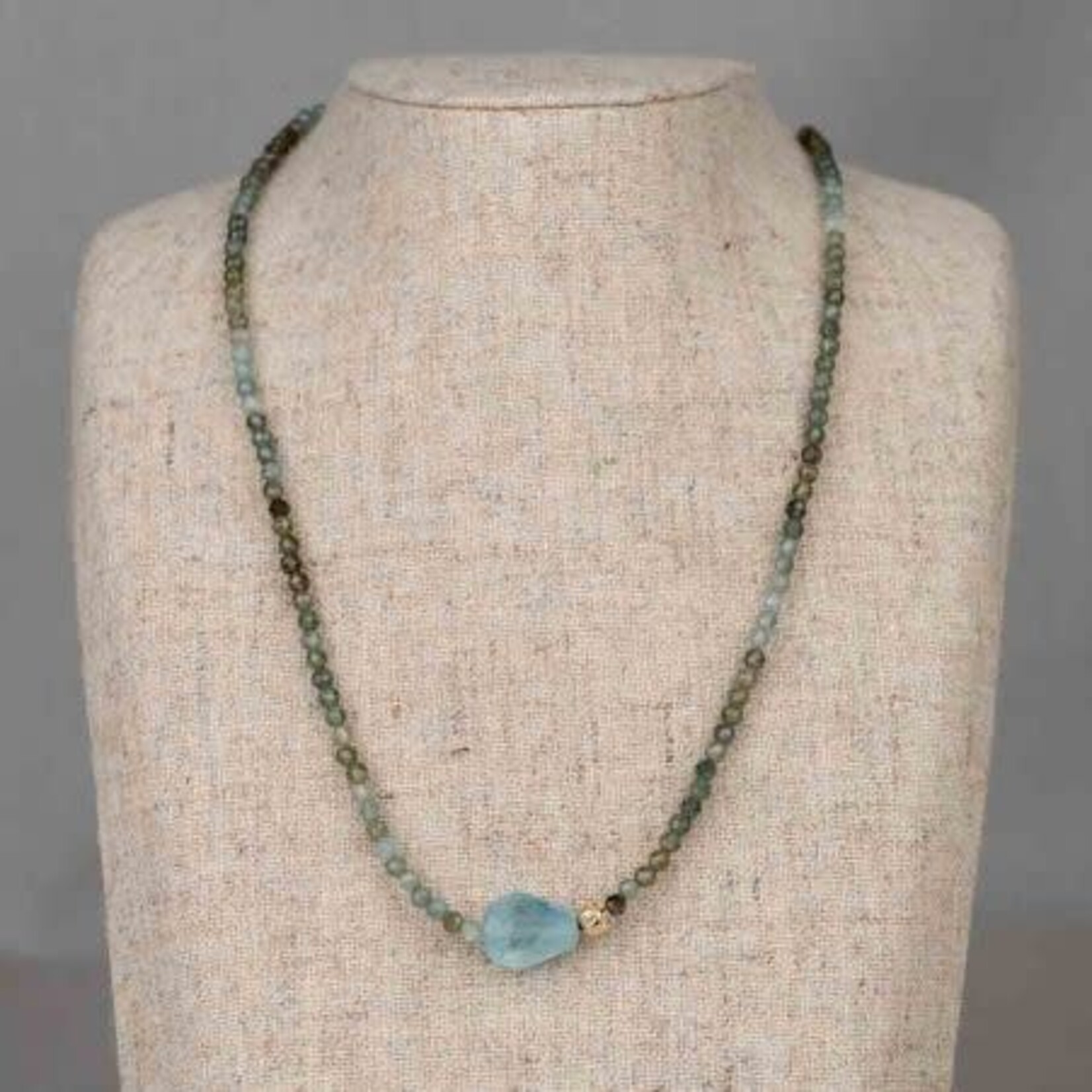 Jéh Jewels Jeh Jewels collier duo gems toermalijn en aquamarijn 21729