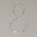 Jéh Jewels Jeh Jewels collier larimar en parel met goldfilled 21730