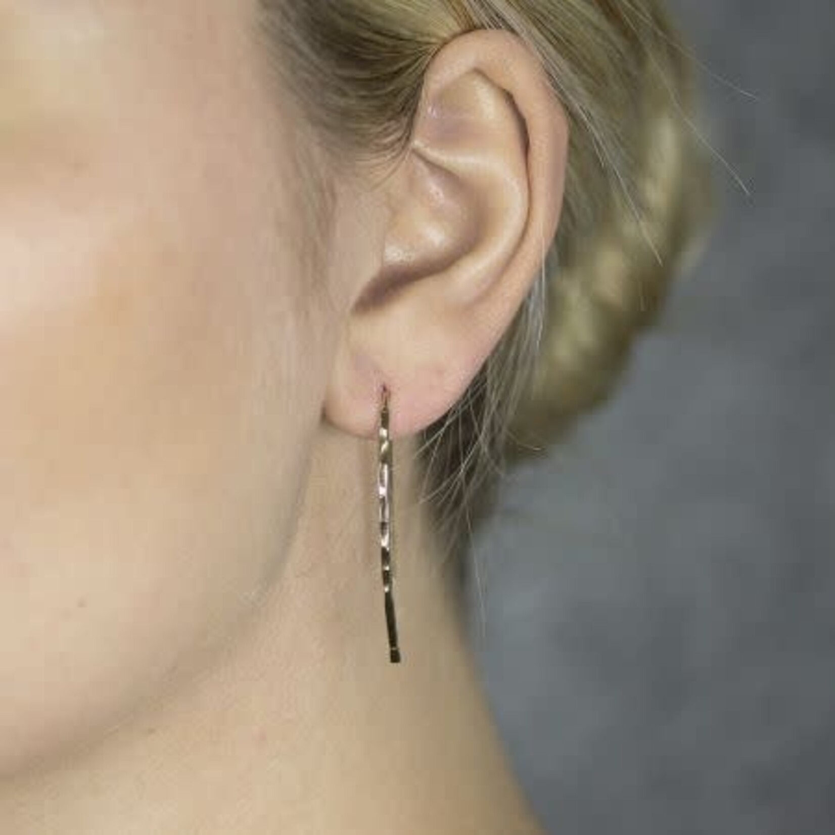 Jéh Jewels Jeh Jewels oorhangers goldfilled lang hamerslag 20356