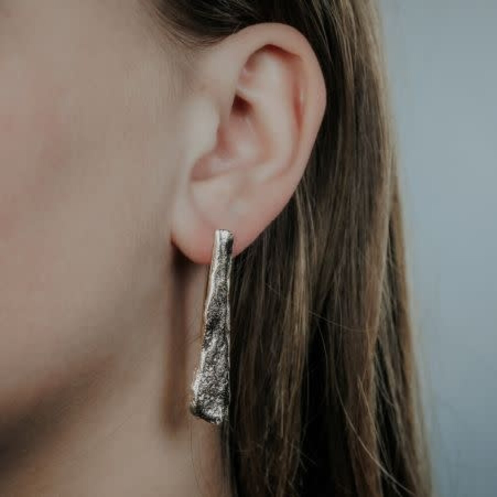 Jéh Jewels Jeh Jewels oorhangers plat lang zilver verguld 21081