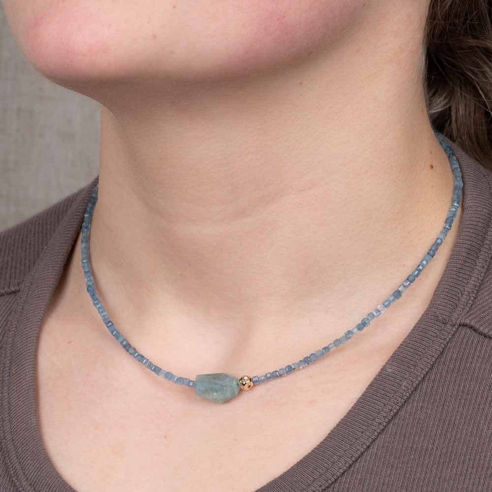 Jéh Jewels Jeh Jewels collier duo gems aquamarijn 21734