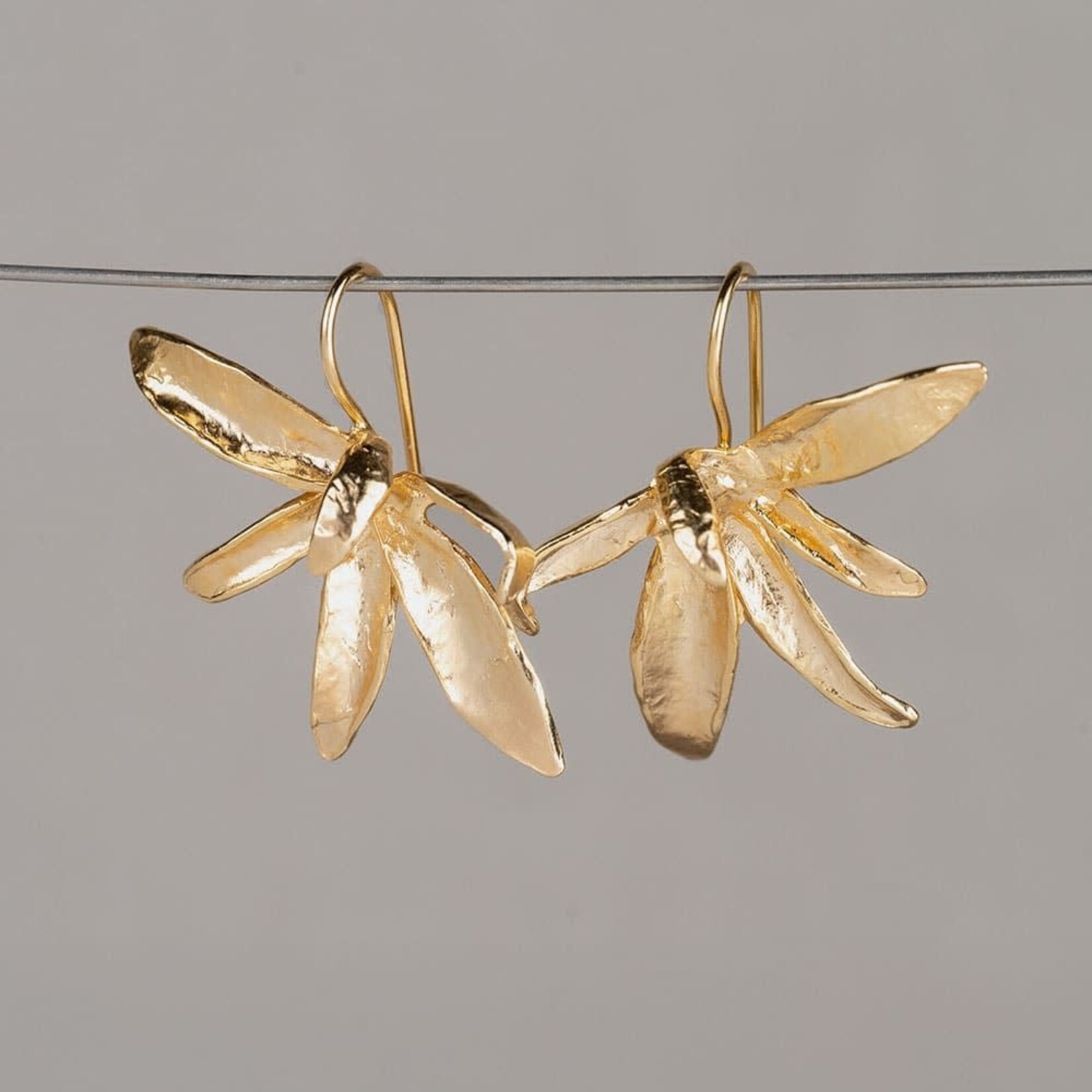 Jéh Jewels Jeh Jewels oorhangers zilver verguld orchidee 21625