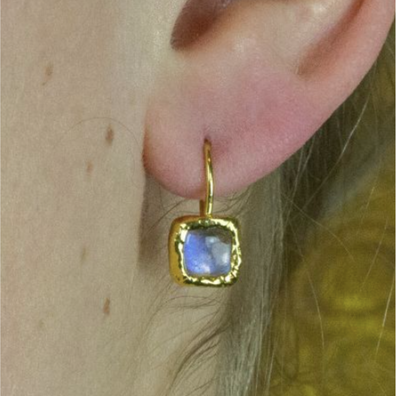 Jéh Jewels Jeh Jewels oorhanger zilver verguld met Labradoriet 20578