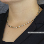 Jéh Jewels Jeh Jewels collier buisjes zilver en goldfilled 20220