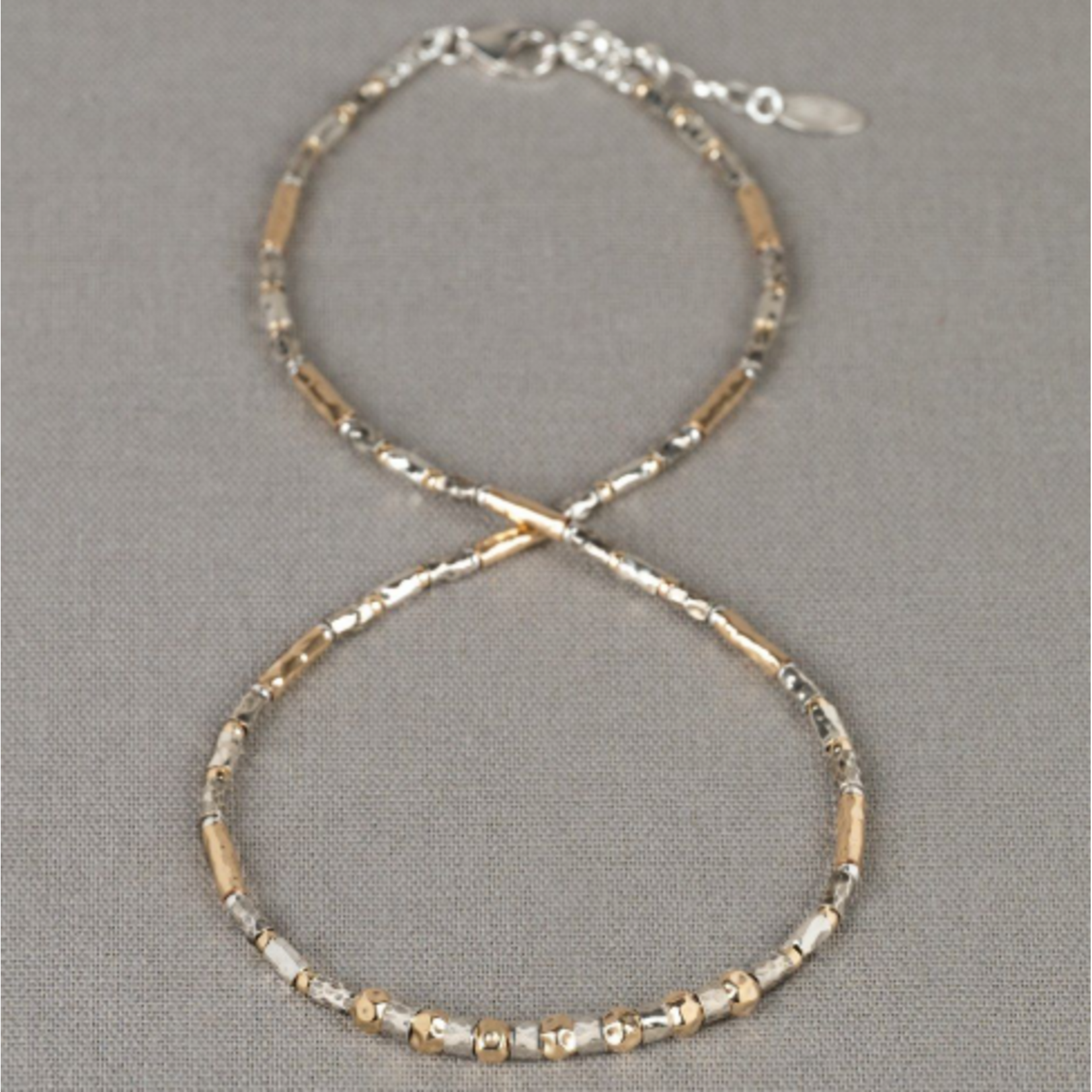 Jéh Jewels Jeh Jewels collier buisjes zilver en goldfilled 20220