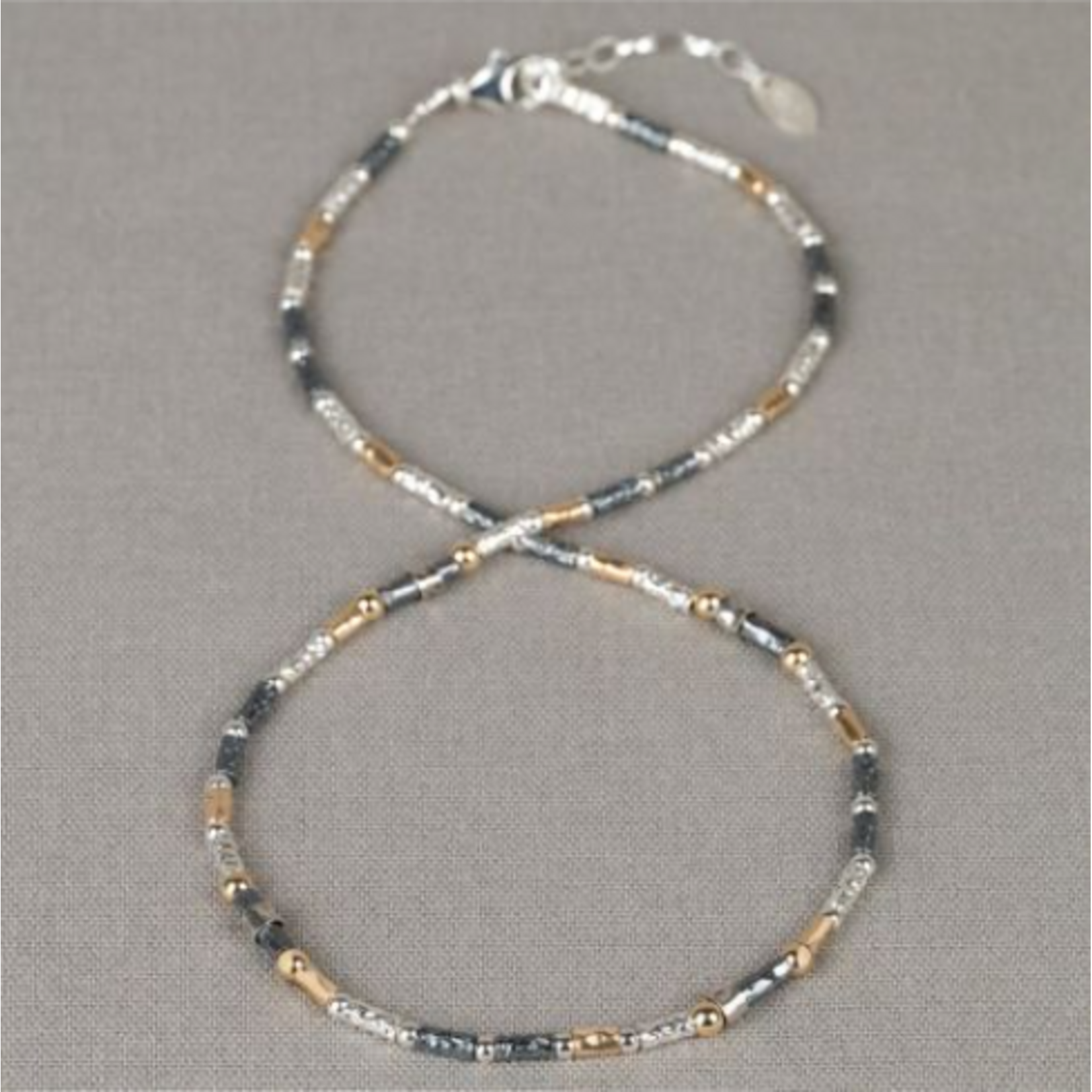 Jéh Jewels Jeh Jewels collier buisjes zilver en goldfilled 19685