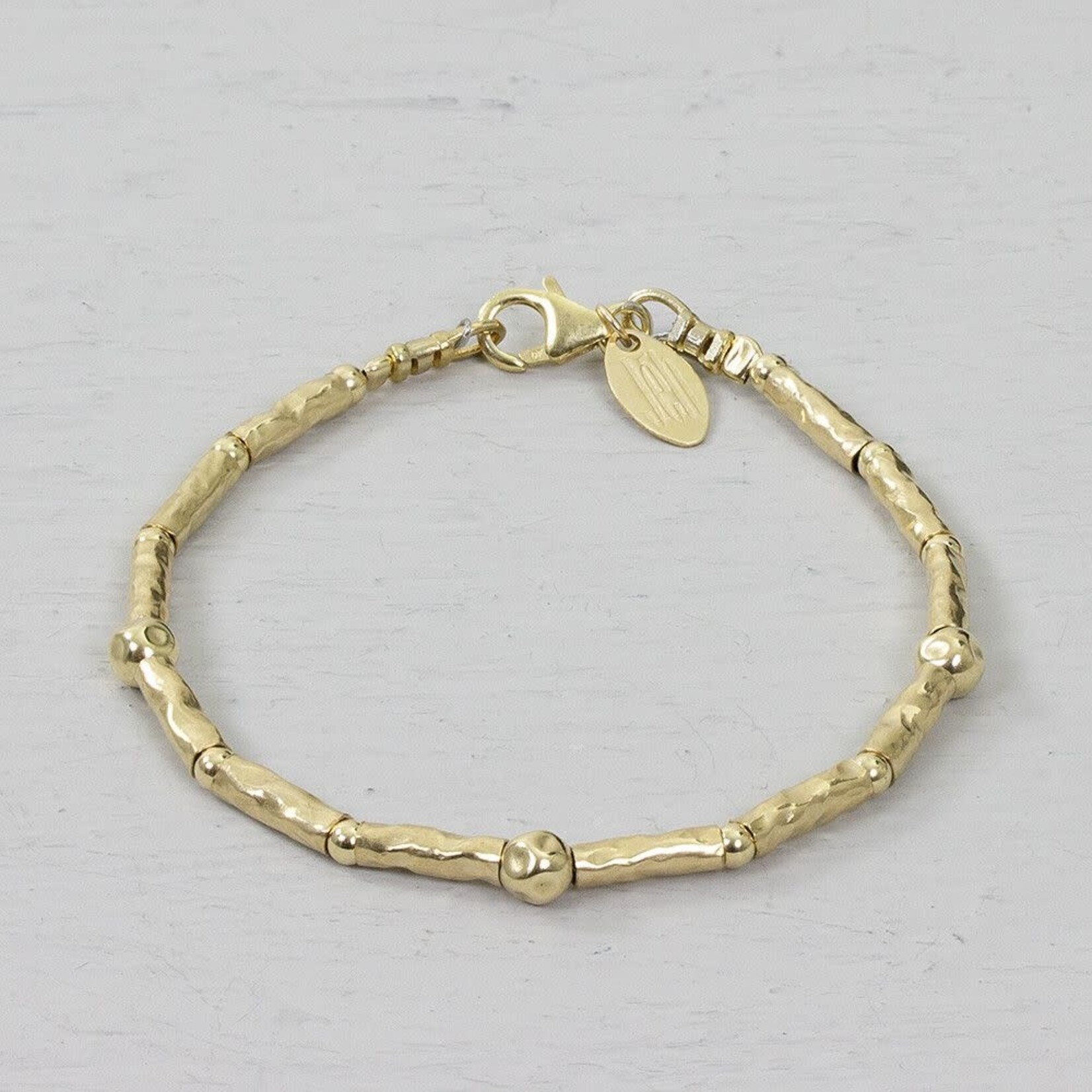 Jéh Jewels Jeh Jewels armband buisjes met bal goldfilled 21041-18