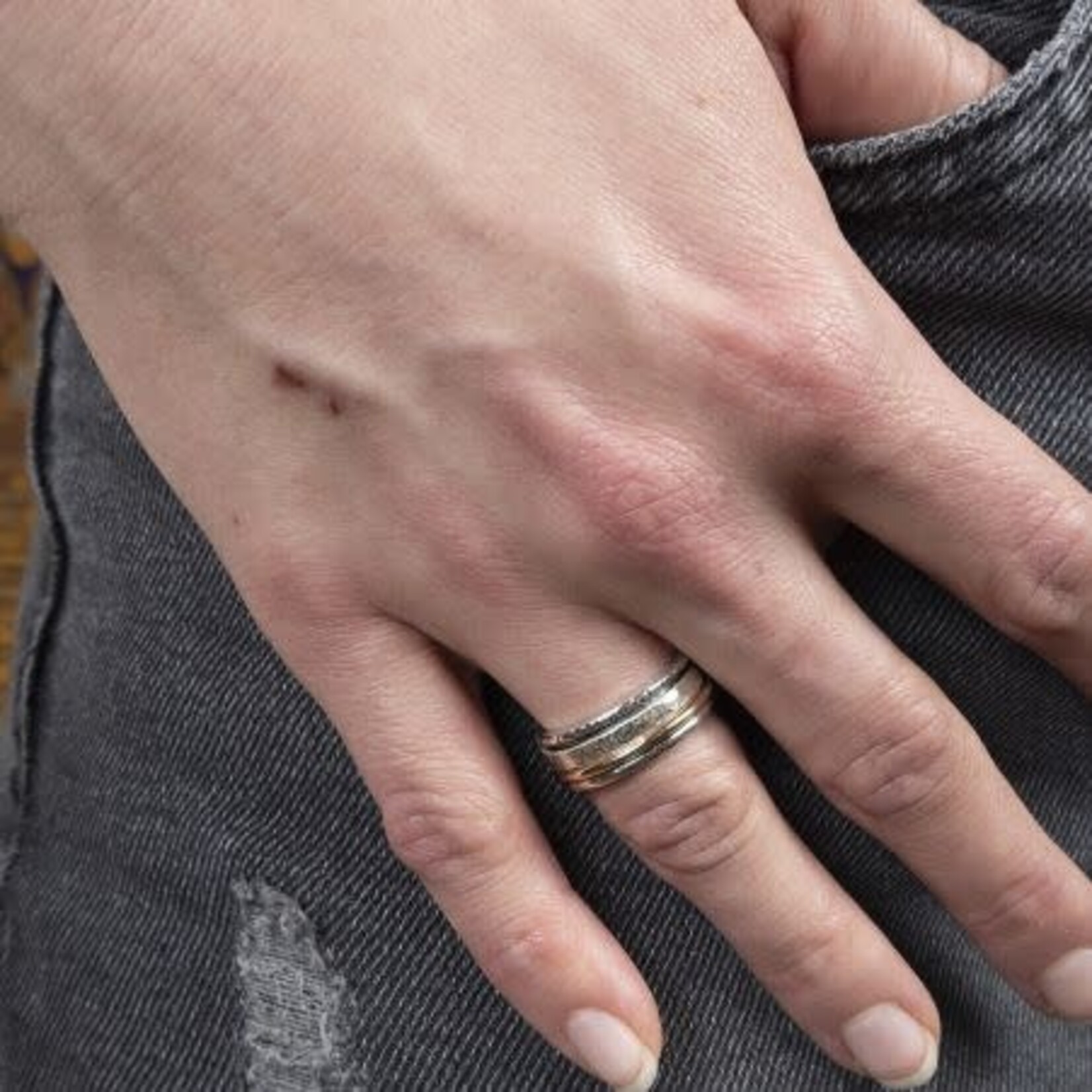 Jéh Jewels Jeh Jewels ring zilver en goldfilled Moedig 20292