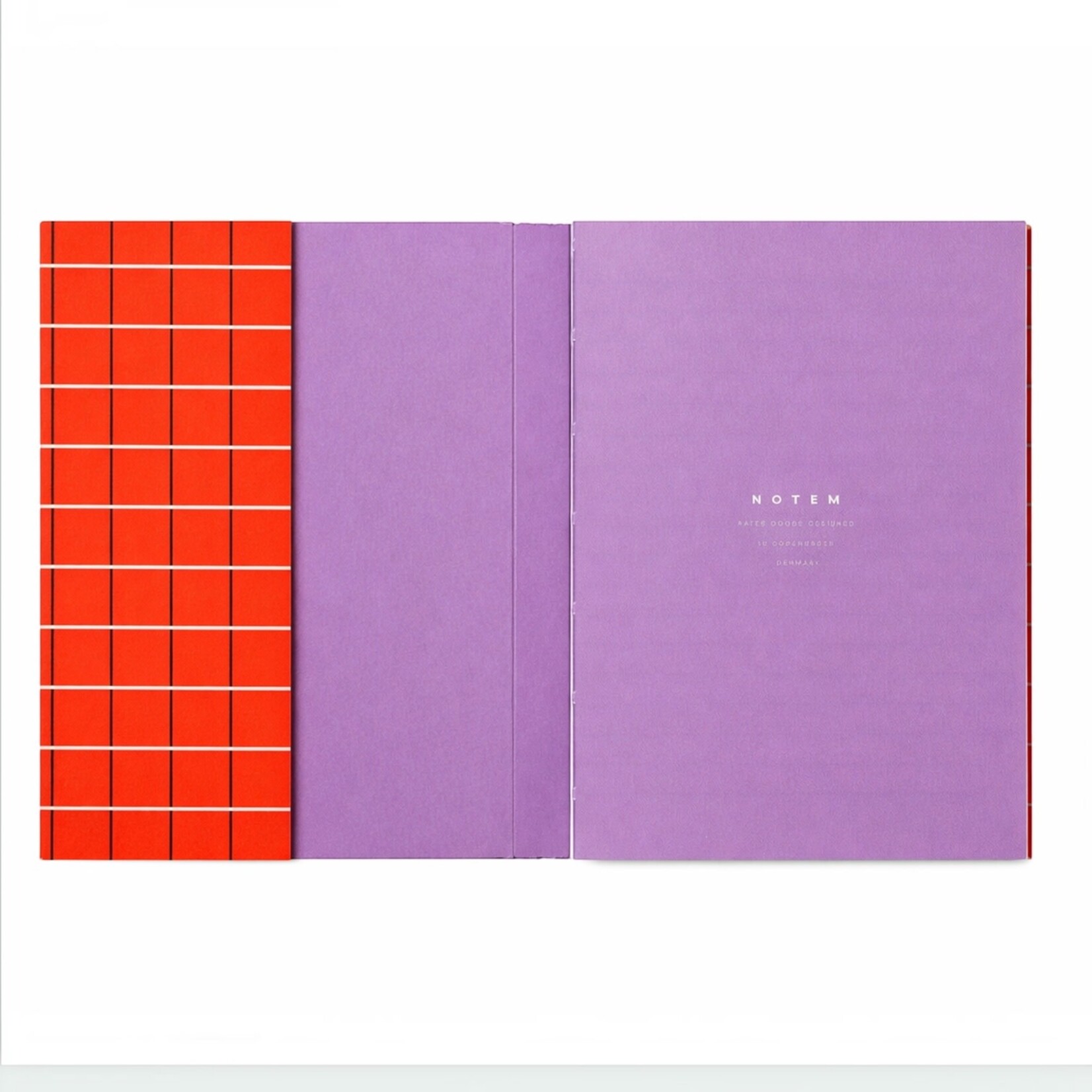 Notem Notem UMA Notebook Small orange check (gelinieerd)
