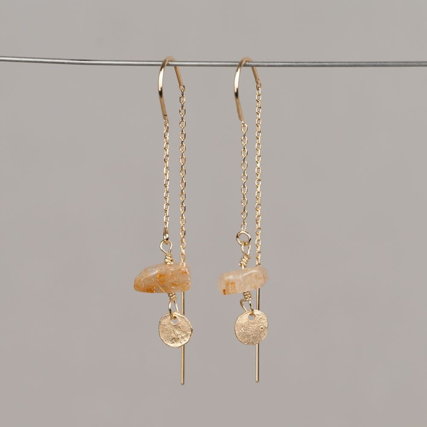 Jéh Jewels Jeh Jewels doortrek oorhangers zilver verguld met Goudrutiel 21765