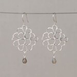 Jéh Jewels Jeh Jewels oorhangers zilver bloem met labradoriet 21702