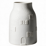 Räder Räder vaas met Winter huis 25,5 x 18 cm