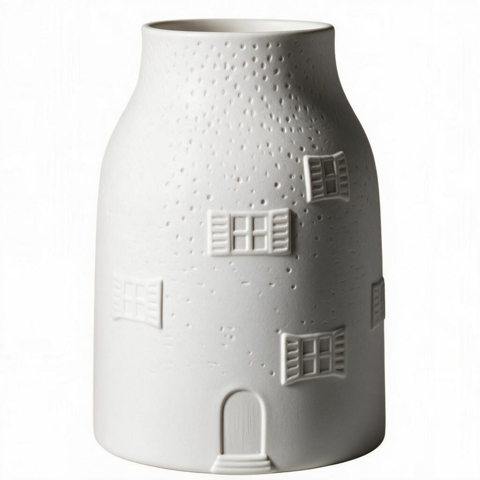 Räder Räder vaas met Winter huis 25,5 x 18 cm