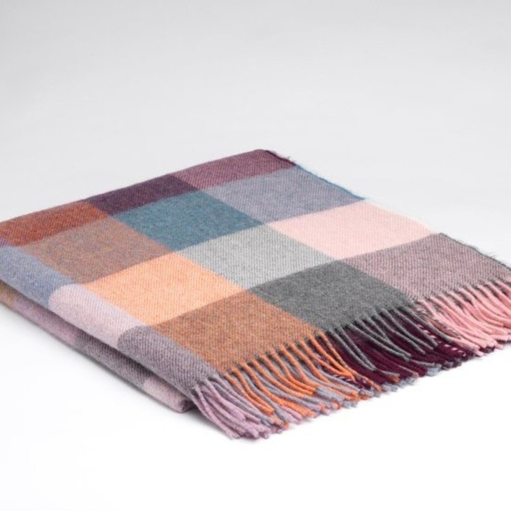 McNutt of Donegal McNutt plaid alpaca/lamswol Rose Dust