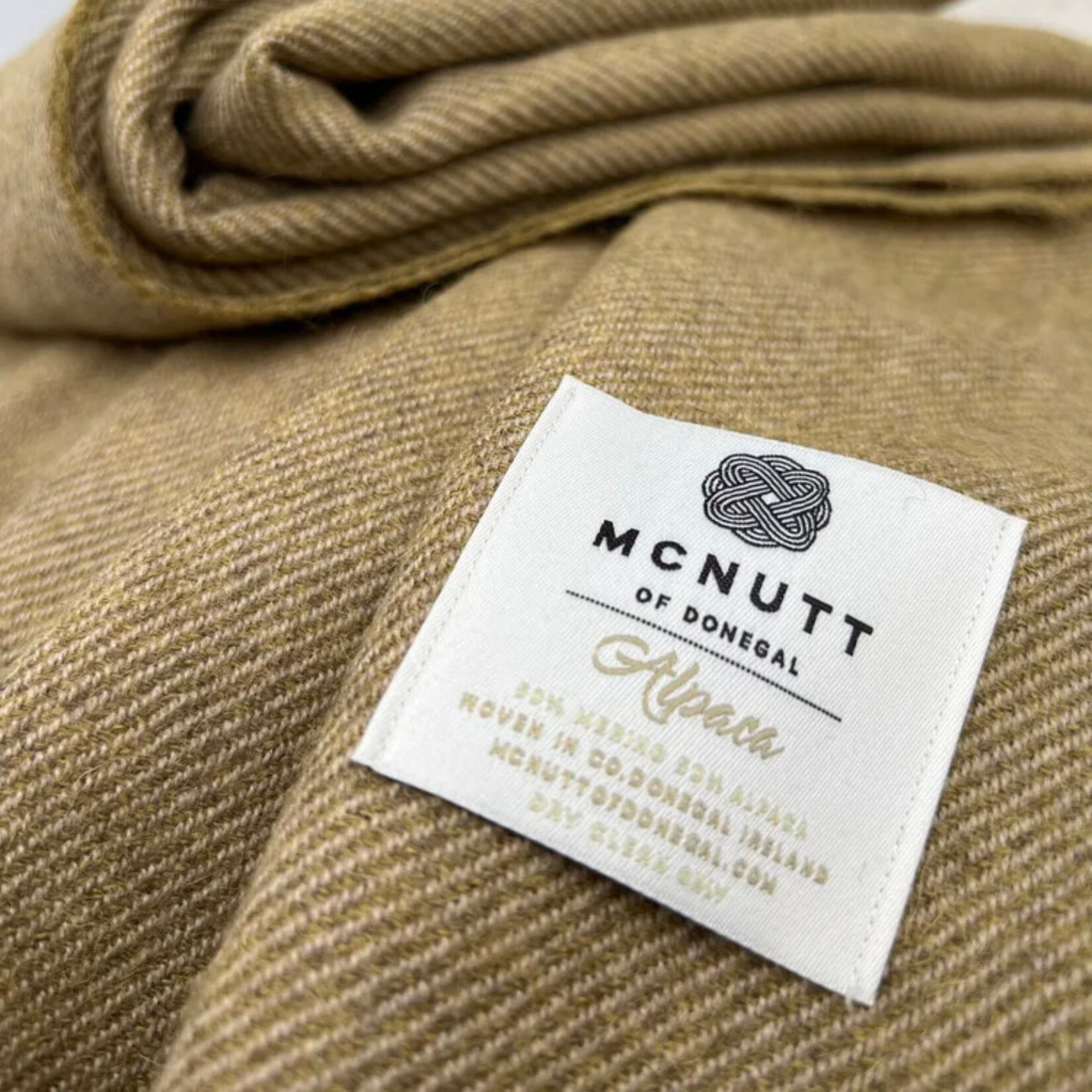 McNutt of Donegal McNutt plaid alpaca/lamswol Olive