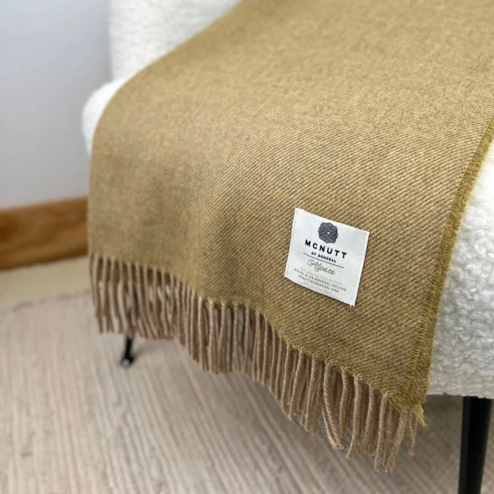 McNutt of Donegal McNutt plaid alpaca/lamswol Olive