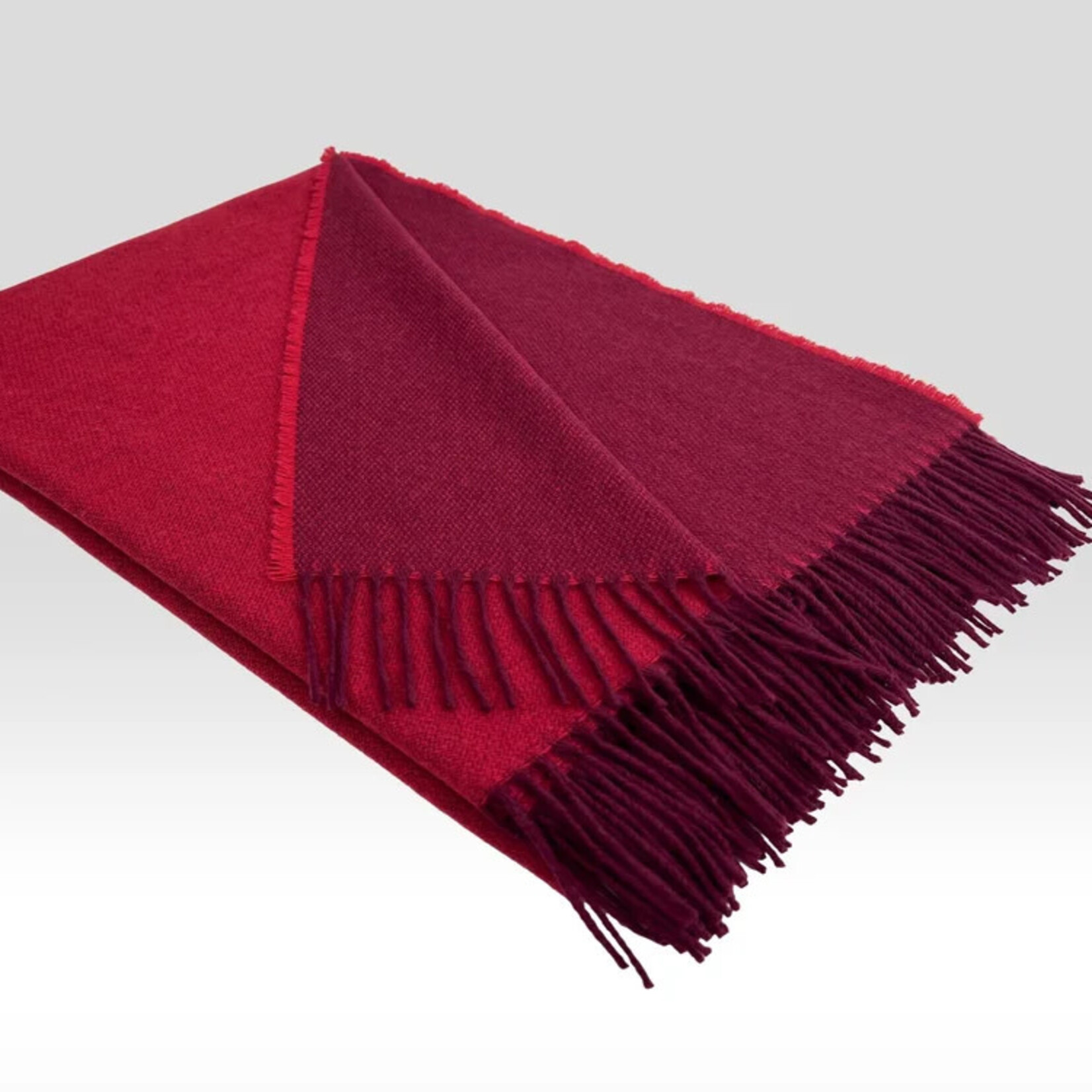 McNutt of Donegal McNutt plaid merino lamswol Merlot Reversible