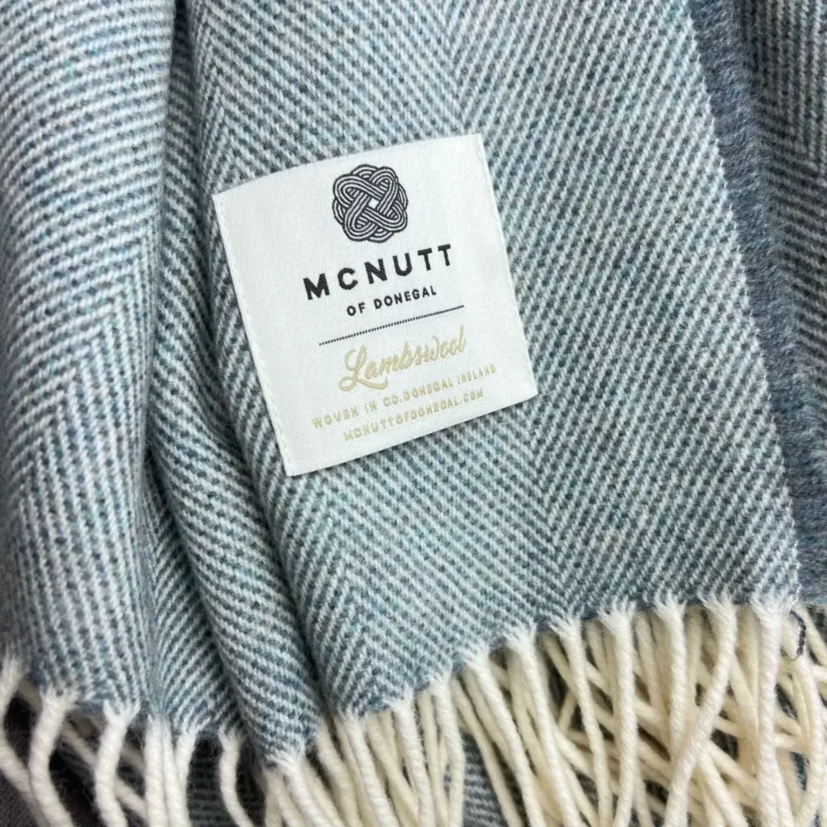 McNutt of Donegal McNutt plaid merino lamswol Spotted Blue