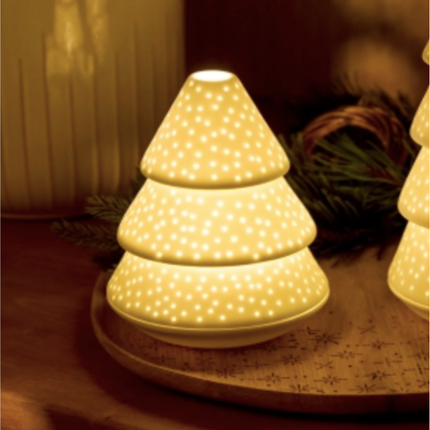 Räder Räder Windlichtje Kerstboom 14,8 x 12,8 cm