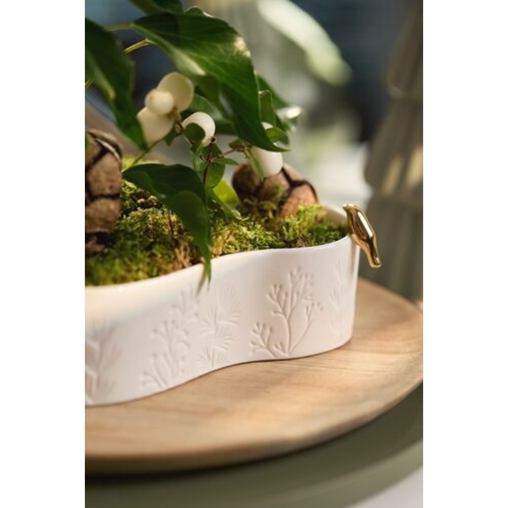 Räder Räder schaal met gouden vogeltje 20 x 15,9 x 6 cm