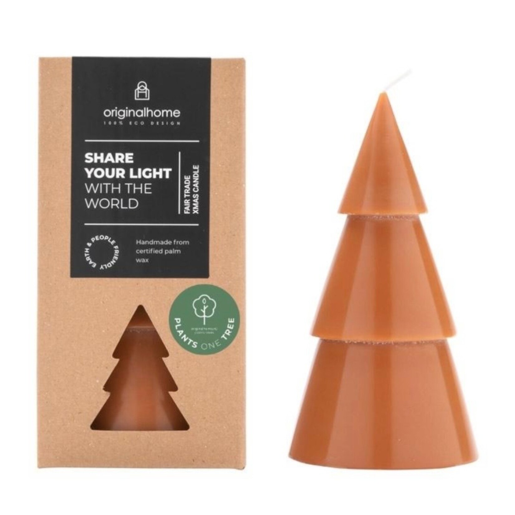 Original Home Original home Tree candle large Cognac