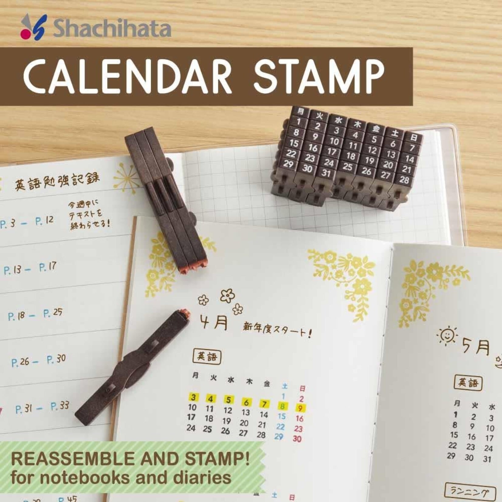 Shachihata Shachihata stempel set Kalender