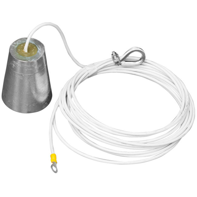 00631 - Tecnoseal Aluminium Hanging Anode 1kg With 6m Cable