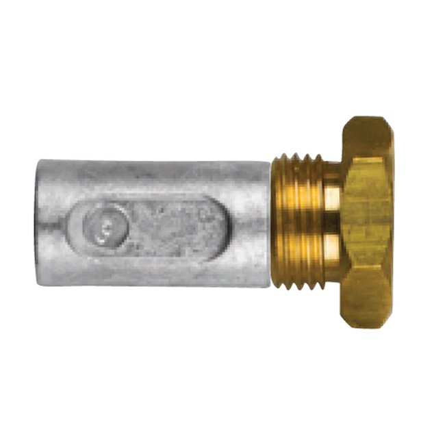 02010/T - Tecnoseal Zinc Aifo Iveco FPT Pencil Anode With Brass Plug