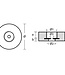 00152 - Tecnoseal Zinc Baglietto 135mm Transom Disc Anode 3.91kg