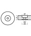 00140 - Tecnoseal 125mm Zinc Disc Stern Anode 2.69kg