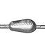 00351/1 - Tecnoseal Zinc Bolt-On Pear Anode 1.8kg