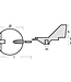 01133 - Tecnoseal Zinc Yahama Trim Tab Anode 0.66kg