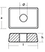 00834MG  - Tecnoseal Magnesium Small Plate Trim Tab Anode 0.01kg