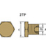 TEC-E2 - Tecnoseal Zinc Pencil Anode With Brass Plug