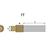 02001T - Tecnoseal Zinc General Motors Pencil Anode With Brass Plug for 02001 and 02002