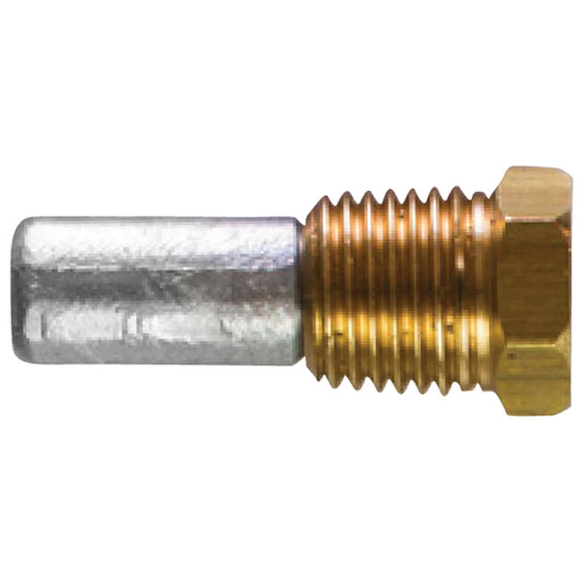 02800T - Tecnoseal Zinc Pencil Anode With Brass Plug 209-61840