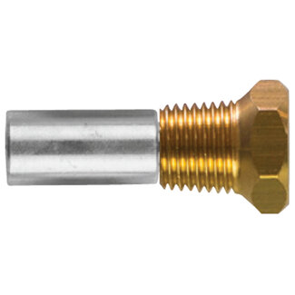 Tecnoseal 02053T - Tecnoseal Zinc Bukh Pencil Anode With Brass Plug