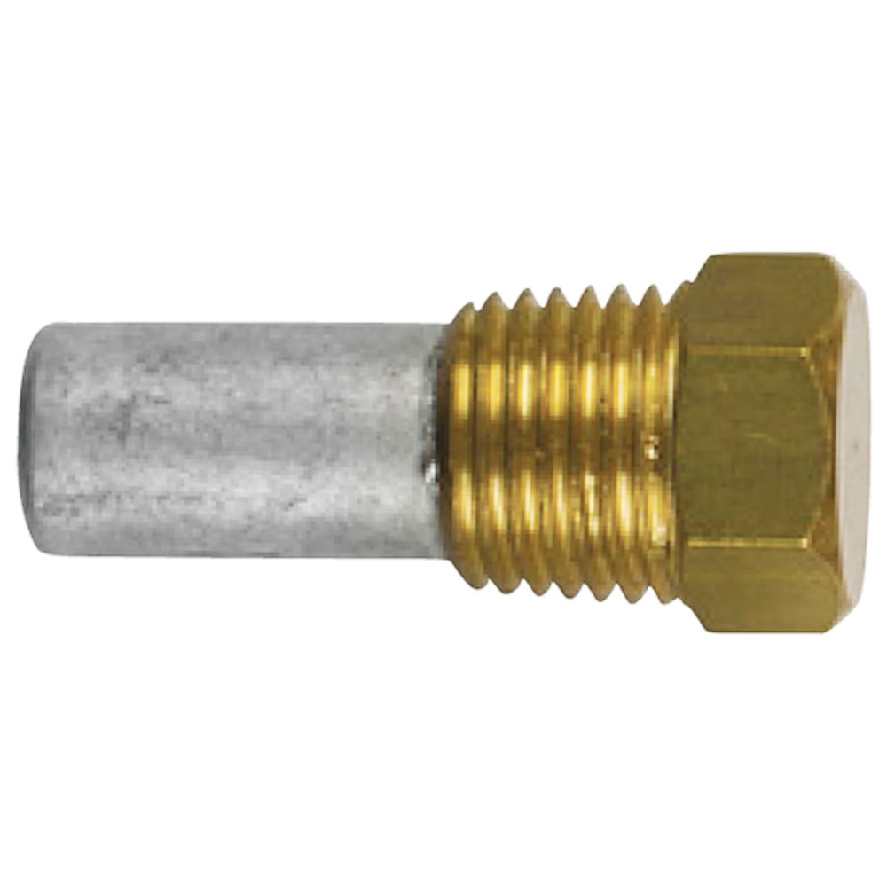 06011T Tecnoseal Zinc ZF Mota Oil Cooler Pencil Anode w/ Brass Plug