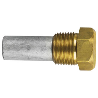 Tecnoseal 06003T - Tecnoseal Zinc ZF Pencil Anode With Brass Plug