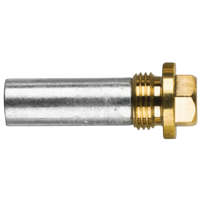 02201T - Tecnoseal Zinc Scania Pencil Anode With Brass Plug 2178413/4